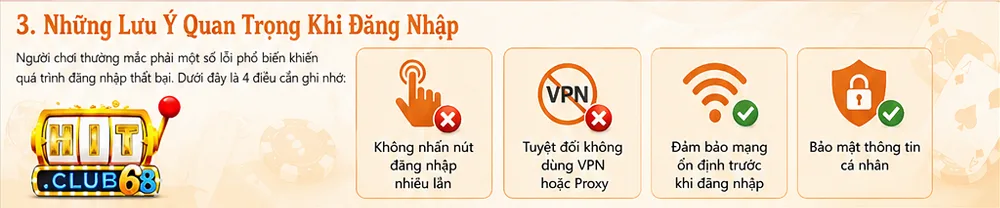 Nhưng lưu ý quan trọng khi đăng nhập hiclub Nhưng lưu ý quan trọng khi đăng nhập hiclub